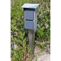 Berker RVS Buitenstopcontact Dubbel Stopcontact Tuinstopcontact - Stekkerdoos - Buitenstopcontacten Waterdicht - Stopcontacten - Stopcontact - Wandcontactdoos