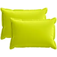 vidaXL Kussen met kussen HOUTEN 2 st Heldere Groen. Polyester