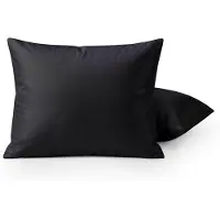 HappyBed Kussenslopen Zwart 40x80 cm - Kussensloop set 2 stuks - 100% - Ultieme slaapcomfort