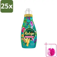 Robijn 25 x Collections - Wasverzachter - Paradise Secret - 1,25L - 50 Wasbeurten - Bulkverpakking - Wasverzachter - Douchemop - Luxe wasverzachter
