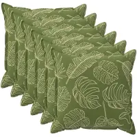 vidaXL Kussen Blad met kussen HOUTEN 6 st Blad Design Polyester