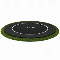 VirtuFit GroundLevel Trampoline - Rond - Ø251 cm - Ingraaftrampoline - Voor Kinderen - Zwart