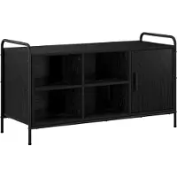 vidaXL - Schoenenkast - 100 - x - 39,5 - x - 55,5 - cm - Bewerkt - hout - Zwart - eiken