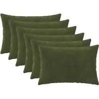 vidaXL Kussensloop 6 st HEERLEN Groen 50 x 75 cm Microfiber Fleece