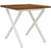 vidaXL Eettafel met levendige rand 90 x 90 x 75 cm Massief Acacia Hout