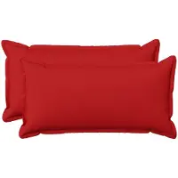 vidaXL Kussensloop 2 st HOUTEN Rood 40 x 80 cm Faux Linnen