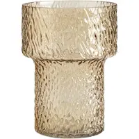 Homla Mirelle Beige Glazen Vaas 15,7x21 cm - Elegant Woondecoratie