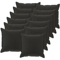 vidaXL Kussen met kussen HOUTEN 12 st Zwart Polyester