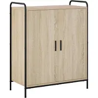 vidaXL - Schoenenkast - 76 - x - 36,5 - x - 93 - cm - Bewerkt - hout - Sonoma - Eiken