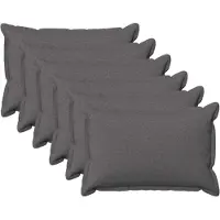vidaXL Kussensloop 6 st HOUTEN Lichtgrijs 50 x 70 cm Faux Linnen
