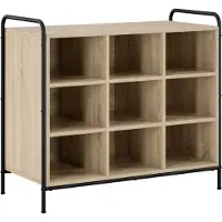 vidaXL - Schoenenkast - 85 - x - 39,5 - x - 75 - cm - Bewerkt - hout - Sonoma - Eiken