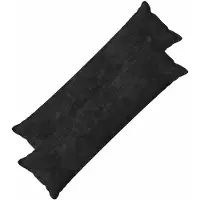 vidaXL Kussensloop 2 st HOUTEN Antraciet 40 x 145 cm Chenille Stof