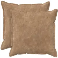 vidaXL Kussensloop 2 st HOUTEN Taupe 60 x 60 cm Microfiber Fleece