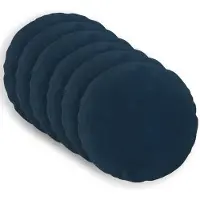 vidaXL Kussensloop 6 st HEERLEN Blauw Diam. 30 cm Microfiber Fleece