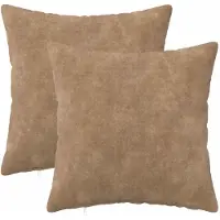 vidaXL Kussensloop 2 st HEERLEN Taupe 45 x 45 cm Microfiber Fleece