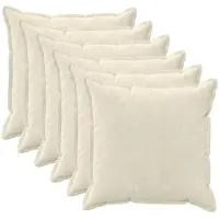 vidaXL Kussensloop 6 st HOUTEN Crèmekleurig 70 x 70 cm