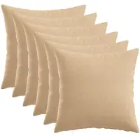 vidaXL Kussensloop 6 st HEERLEN Crèmekleurig 45 x 45 cm Stof