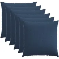 vidaXL Kussensloop 6 st HEERLEN Blauw 70 x 70 cm Stof