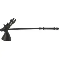 J-Line Kaarsendover hert - aluminium - zwart