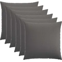 vidaXL Kussensloop 6 st HEERLEN Lichtgrijs 55 x 55 cm Stof