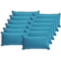 vidaXL Kussen met kussen HOUTEN 12 st Lichtblauw Polyester