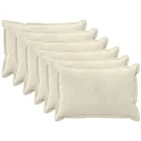 vidaXL Kussensloop 6 st HOUTEN Crèmekleurig 50 x 70 cm