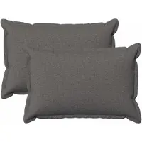 vidaXL Kussensloop 2 st HOUTEN Lichtgrijs 40 x 60 cm Faux Linnen