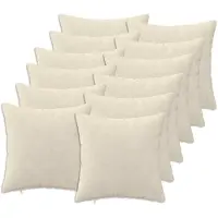 vidaXL Kussensloop 12 st HEERLEN Crèmekleurig 50 x 50 cm