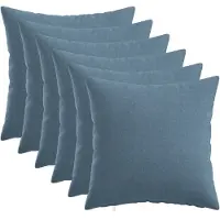 vidaXL Kussensloop 6 st HEERLEN Jeans Blauw 45 x 45 cm Stof