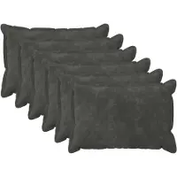 vidaXL Kussensloop 6 st HOUTEN Antracietkleurig 50 x 80 cm