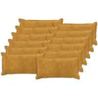 vidaXL Kussensloop 12 st HOUTEN Geel 40 x 80 cm Microfiber Fleece