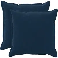 vidaXL Kussensloop 2 st HOUTEN Blauw 70 x 70 cm Microfiber Fleece