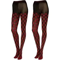 Merry Style Dames Panty 2 Pack - 60 DEN- Gedessineerd - 3D-technologie - Polyamide – Rot/Rot – L - MS-GB-317