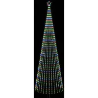 vidaXL - LED - kerstboom - 500 - cm - 1524 - LED's - Meerkleurig - Staal - Zwart