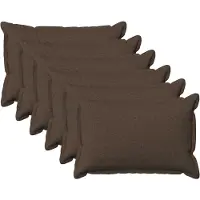 vidaXL Kussensloop 6 st HOUTEN Taupe 30 x 50 cm Faux Linnen