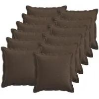 vidaXL Kussensloop 12 st HOUTEN Taupe 40 x 40 cm Faux Linnen