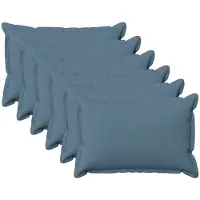 vidaXL Kussensloop 6 st HOUTEN Jeans Blauw 30 x 50 cm Faux Linnen