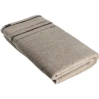 Tendance Serviette de bain 90 x 150 cm 100 % coton ficelle et noir
