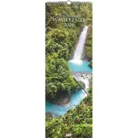 Merkloos Foto Kalender 2026 - King-Size - 34x98 cm - Watervallen