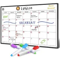 Merkloos Magnetisch Whiteboard Koelkast Kalender - Italiaans