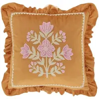 Unique living - Sierkussen Lola - orange flame - 45x45cm