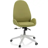 Dripio Bureau stoel AVEA I, stof groen, ergonomisch, in hoogte verstelbaar, draagvermogen 120 kg
