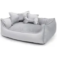 Dripio Hondenbed, Scandinavisch design, grijs, 75x60x20 cm, met kussen, wasbaar