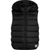 MINOTI Gewatteerd vest met afneembare capuchon voor jongens (Zwart)