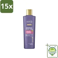 Unilever 15 x – Shampoo – Pro Care Amino+ Glossy Shine – 250 ml - Grootverpakking - Vaatwasstrips - Glans Haar - Zachtheid Haar - Stralend Haar - Gezond Haar - Stug Haar