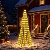 vidaXL - LED - kerstboom - 220 - cm - 460 - LED's - Warmwit - Staal - Groen