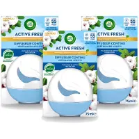 Air Wick 3 x – Luchtverfrisser – Deco Sphere Katoen – 75 ml - Voordeelverpakking - 3 stuks