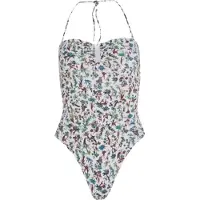 Tommy Hilfiger Dames/Dames Gedrukt Eendelig Badpak (Wit)