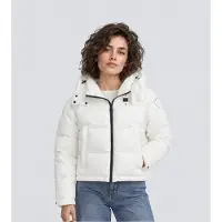 Blauer Dames Witte gewatteerde Gloria-jas (M), Casual, Polyamide 26WBLDC02071