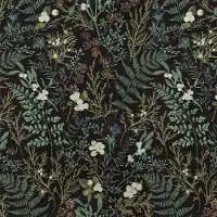 Merkloos Zelfklevend Bloemenbehang Groen 44 x 500 cm